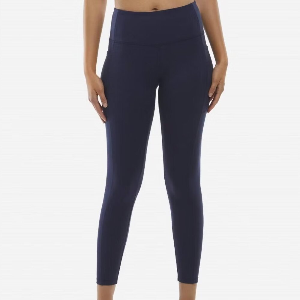 NWT Danskin Women's Brushed 7/8 Leggings, Large, Navy Blue